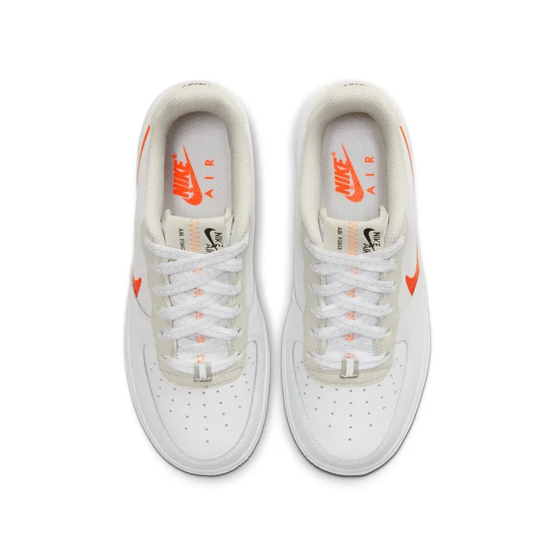 Nike Air Force 1 White Total Orange (GS) White/Summit White/Black (CD7409-100)