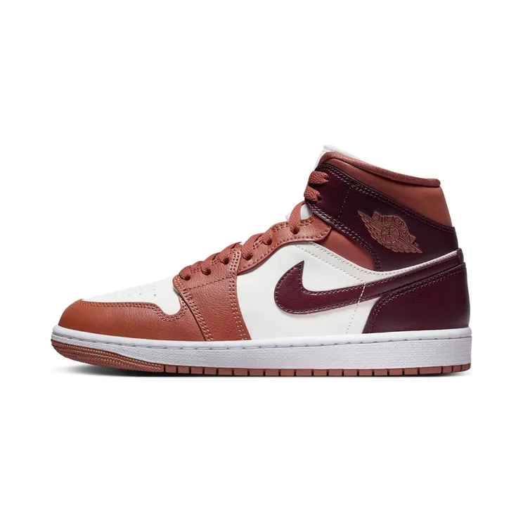 Nike Air Jordan 1 Mid Sail Jade Smoke (W) “Dusty Peach / Sail / White / Night Maroon” (BQ6472-200)