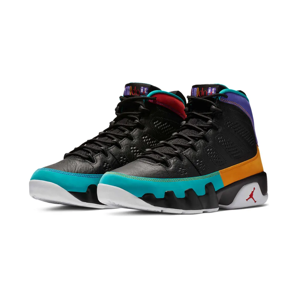 Jordan 9 Retro Dream It Do It Black/University Red-Dark Concord-Canyon Gold-Turbo Green-White (302370-065)