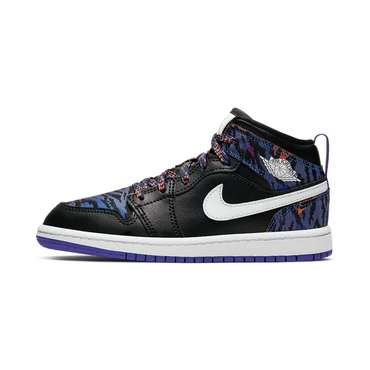 Jordan 1 Mid Multi-Color Tiger Stripe (PS)