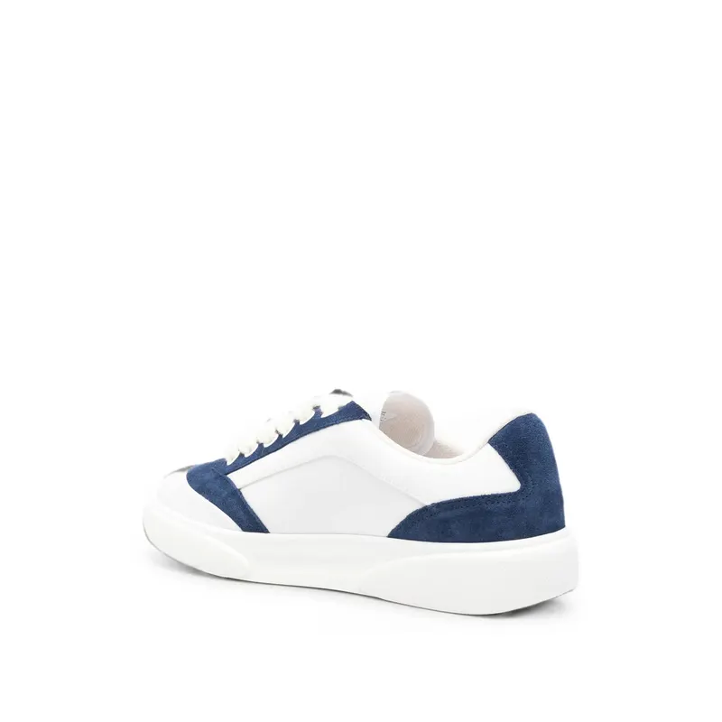 Casablanca Del Mar Suede-panelled “White/Blue” (PF26-SNK-025 11 WHNAV)