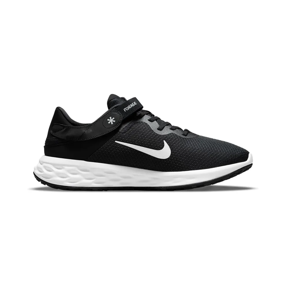 Nike Revolution 6 FlyEase Next Nature Easy-On-And-Off Road Running (Extra Wide) Black 50% Sustainable Materials (DD8476-003)