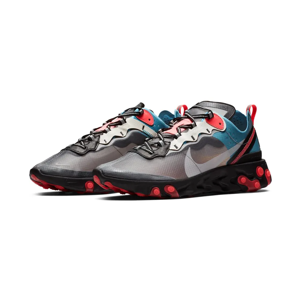Nike React Element 87 Blue Chill Solar Red Black/Cool Grey-Blue Chill-Solar Red (AQ1090-006)