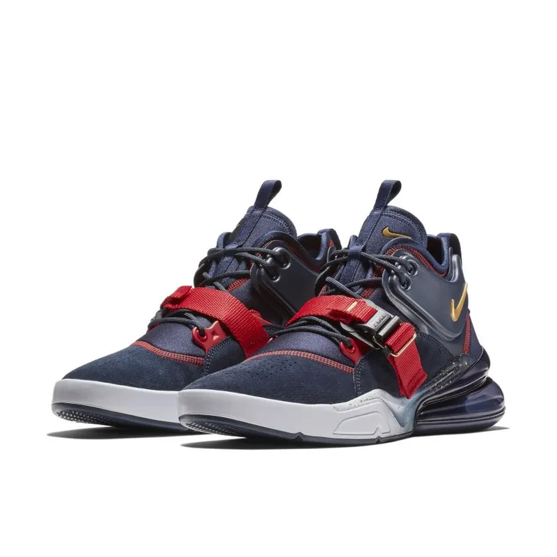 Nike Air Force 270 Olympic Obsidian/Metallic Gold-Gym Red-White (AH6772-400)