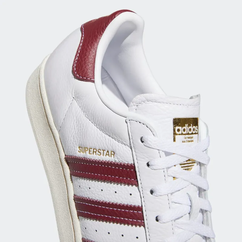 Adidas Superstar Cloud White / Collegiate Burgundy / Gold Foil (GZ1603)