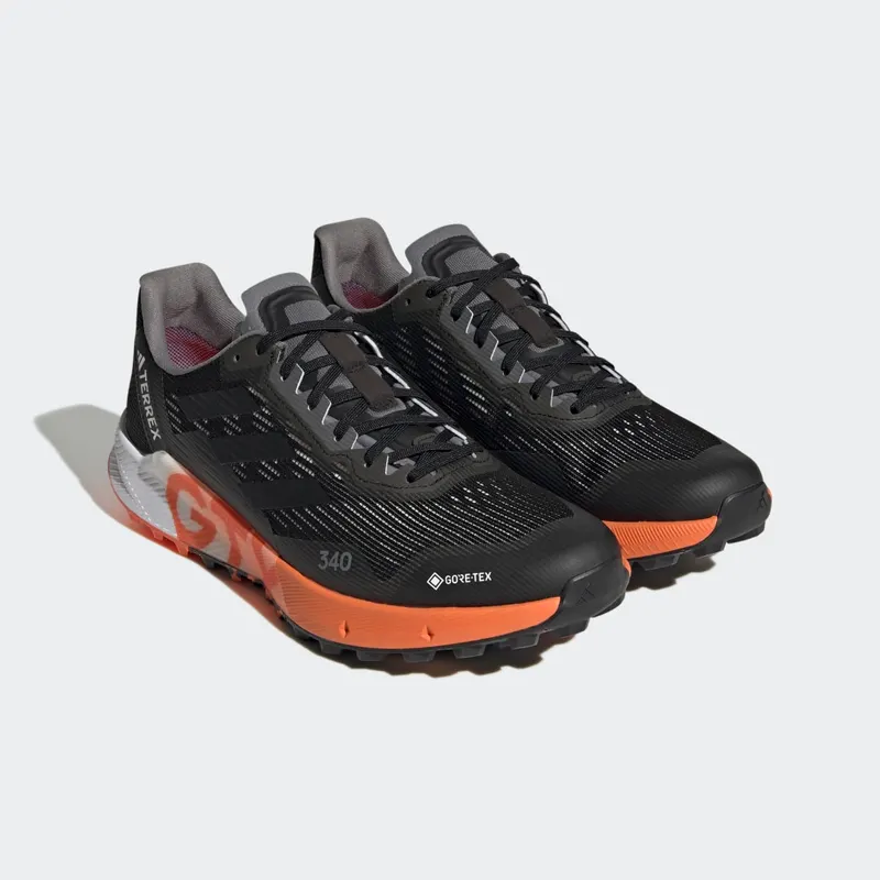 adidas Terrex Agravic Flow GORE-TEX Trail Running 2.0 Core Black / Core Black / Impact Orange (HR1110)