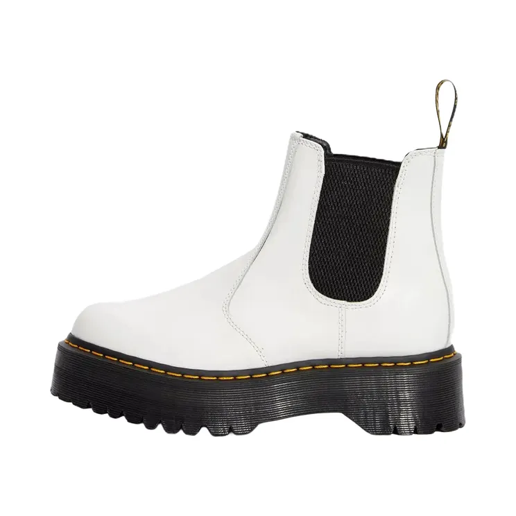 Dr Martens 2976 Smooth Leather Platform Chelsea Boots “White” (25055100)