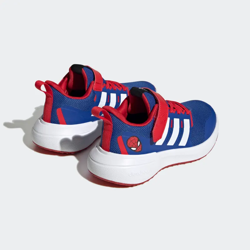 Adidas adidas x Marvel FortaRun Spider-Man 2.0 Cloudfoam Sport Running Elastic Lace Top Strap Royal Blue / Cloud White / Better Scarlet (HP9001)