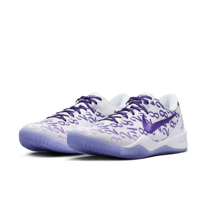 Kobe 8 Protro White/White/Court Purple (FQ3549-100)