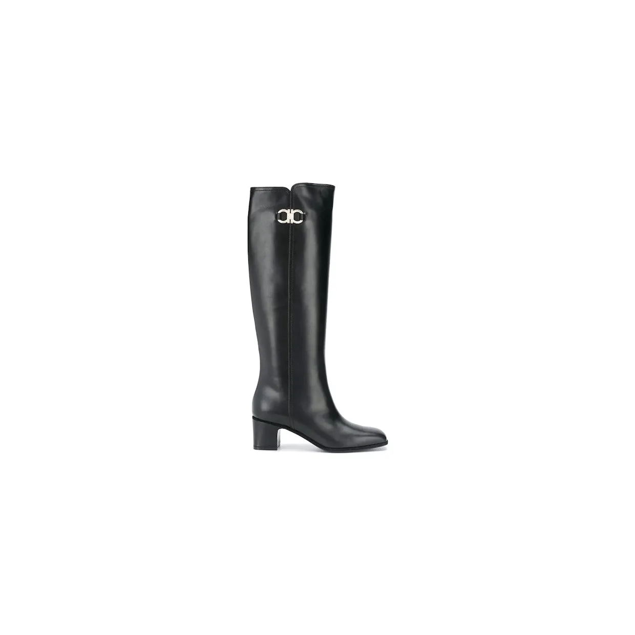 Ferragamo Gancini Buckle Knee-High Boots Black (01R491733172)