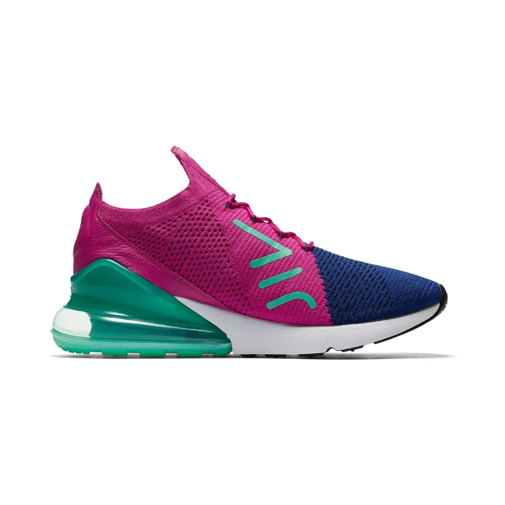 Nike Air Max 270 Flyknit Fuchsia Flash Deep Royal Blue/Black-Fuchsia Flash (AO1023-401)