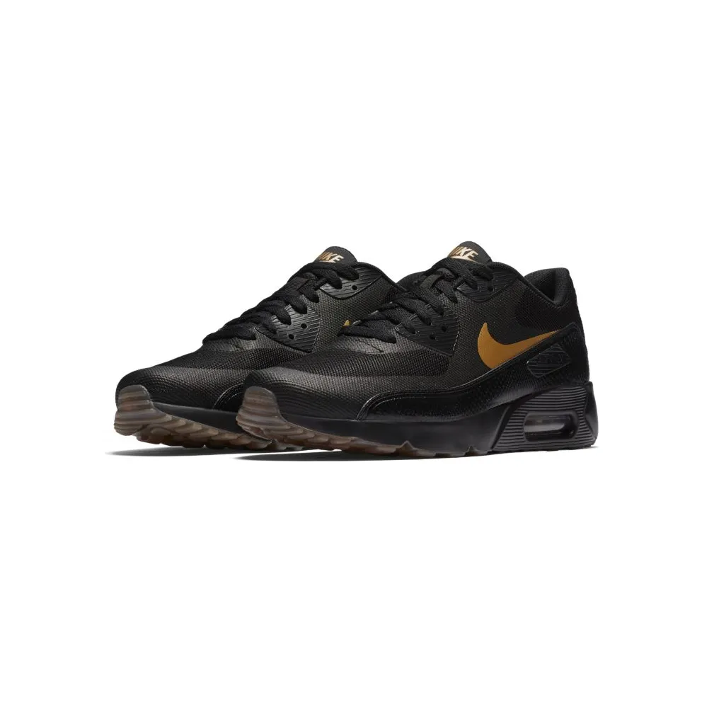 Nike Air Max 90 Ultra 2.0 Black Gold Black/Gum Medium Brown-Metallic Gold (875695-016)