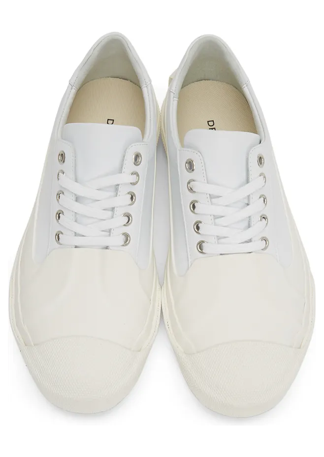 Dries Van Noten White Calfskin Low-Top Sneakers (MS27/131 QU132) (5)