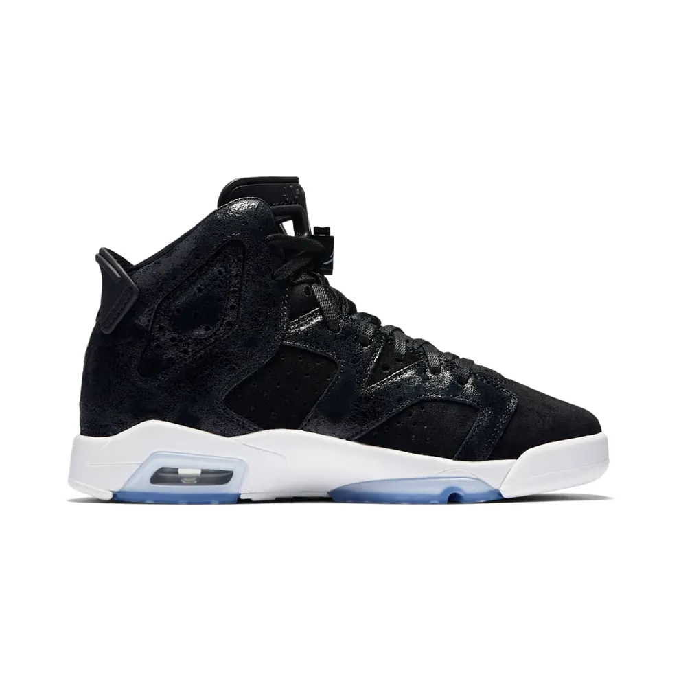 Jordan 6 Retro Heiress Black Suede (GS) Black/Black-White-Gym Red (881430-029)