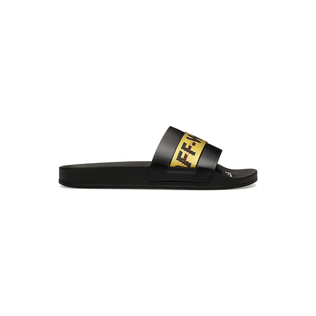 OFF-WHITE Industrial Belt Slides Black Yellow (OMIA088F21FAB0031018)