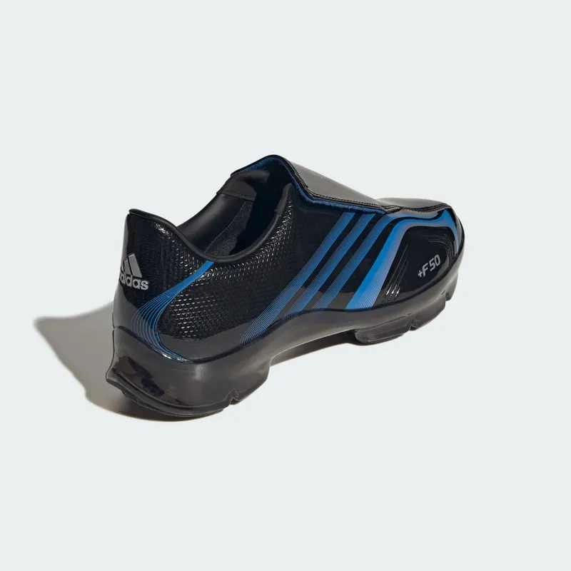 Adidas F50 WALKABLE Shoes Core Black / Lucid Ray Blue / Silver Metallic (KH6569)