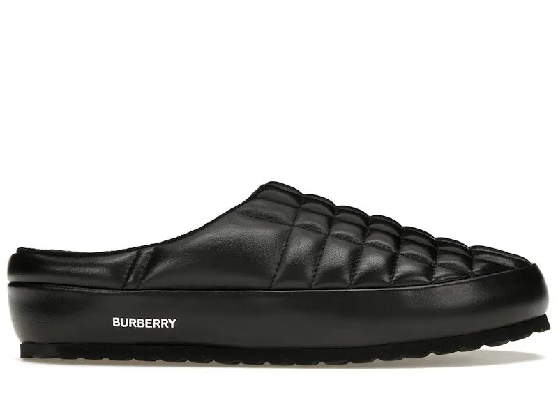 Burberry Leather Quilted Slide Black (8047593)