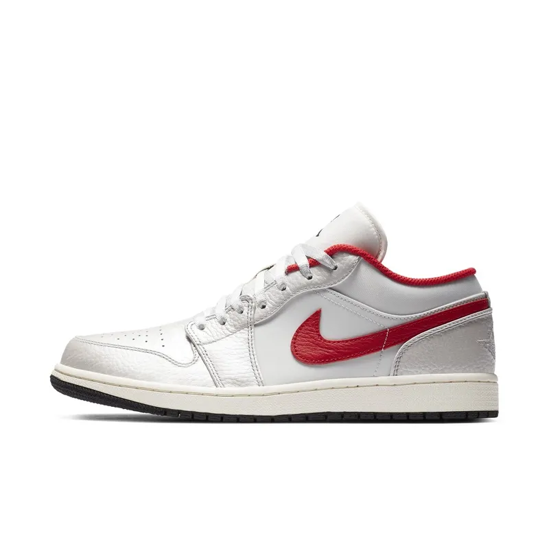 Jordan 1 Low Night Track Sail/Metallic Silver-Varsity Red-Black (DA4668-001)