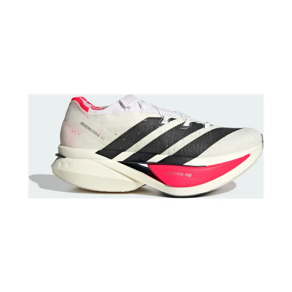 Adidas ADIZERO PRIME X3 STRUNG Laufschuhe Cloud White / Core Black / Lucid Red (JR2597)