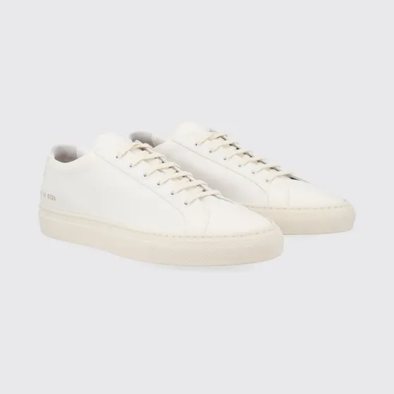 Common projects Achilles Two-Tone Smooth Leather Low-Top Sneakers White (25740506)