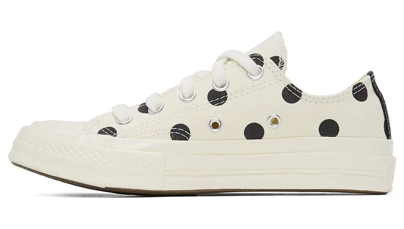 Comme des Garçons Play Black Converse Edition Polka Dot Heart Chuck 70 Low Sneakers (K114) (3)