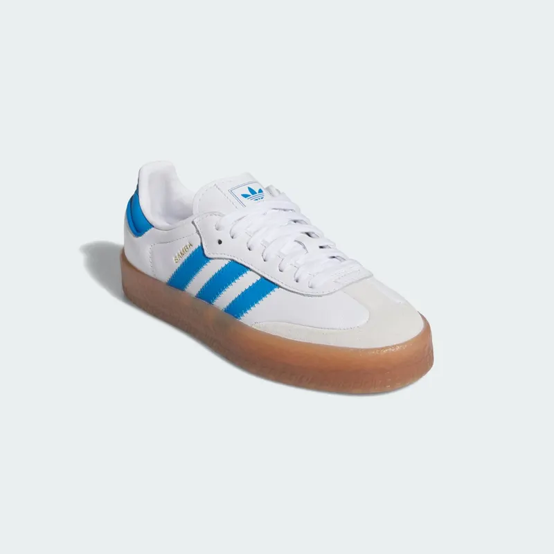 Adidas Sambae GS “Cloud White Bright Blue Gold Metallic” (JQ1236)