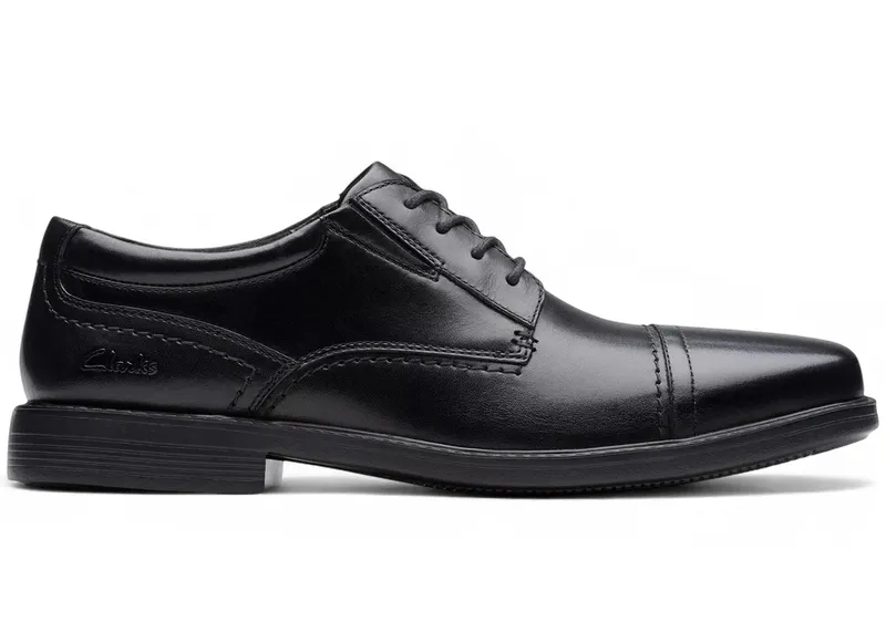 Clarks Dresslite Cap Black Leather (26182014)