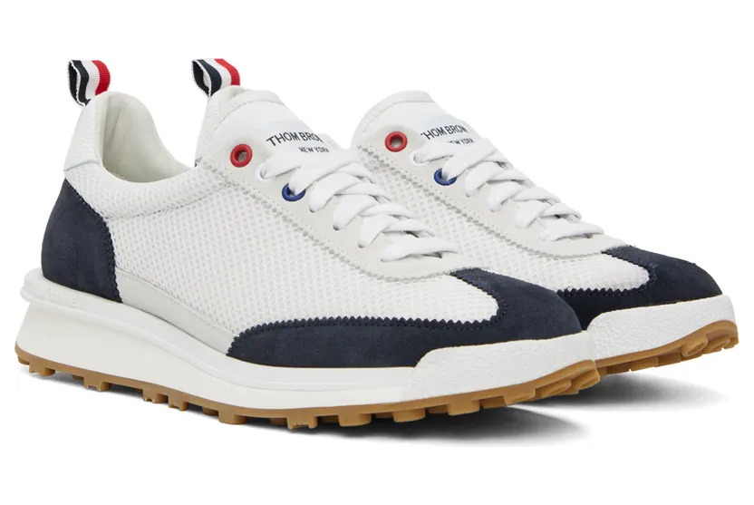 Thom Browne Navy Tech Runner Low Top Sneakers (MFD180B-03050) (4)