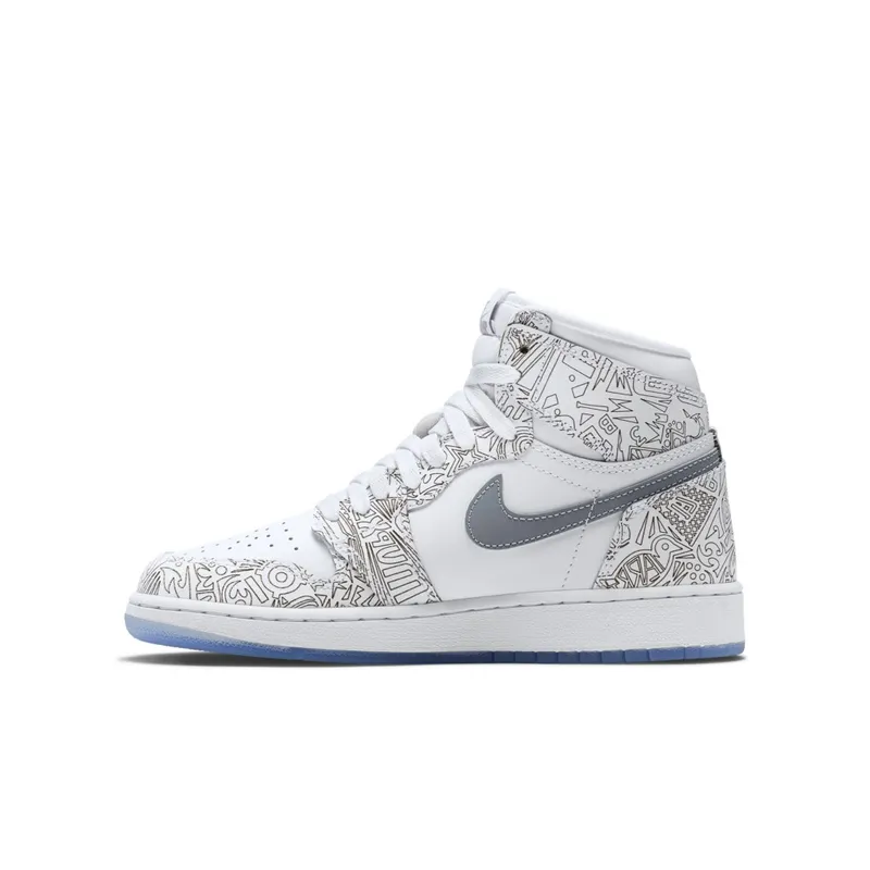 Jordan 1 Retro Laser (GS) White/Metallic Silver (705290-100)