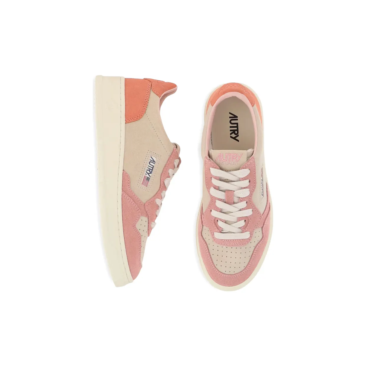 Autry Medalist Low Tri-colour “Neutrals/Pink” (AULW TS26) (3)