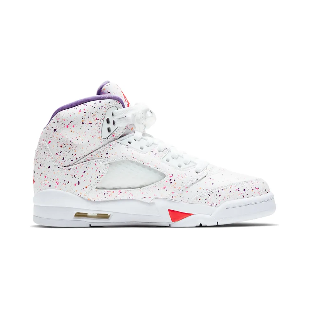 Jordan 5 Retro Easter (2020) (GS) White/Laser Crimson-Voltage Purple (CT1605-100)