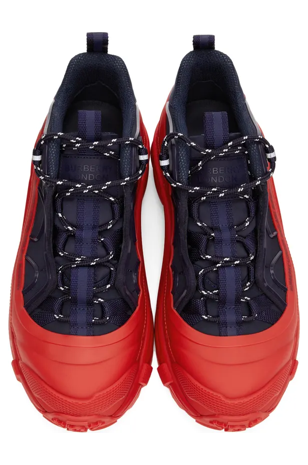 Burberry Navy & Red Arthur Sneakers (8045537) (5)