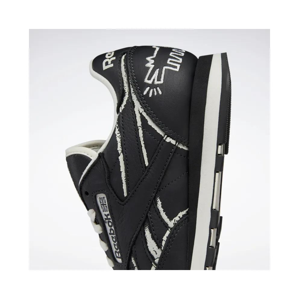 Reebok Keith Haring Classic Leather Shoes Black / Chalk / Pure Grey 8