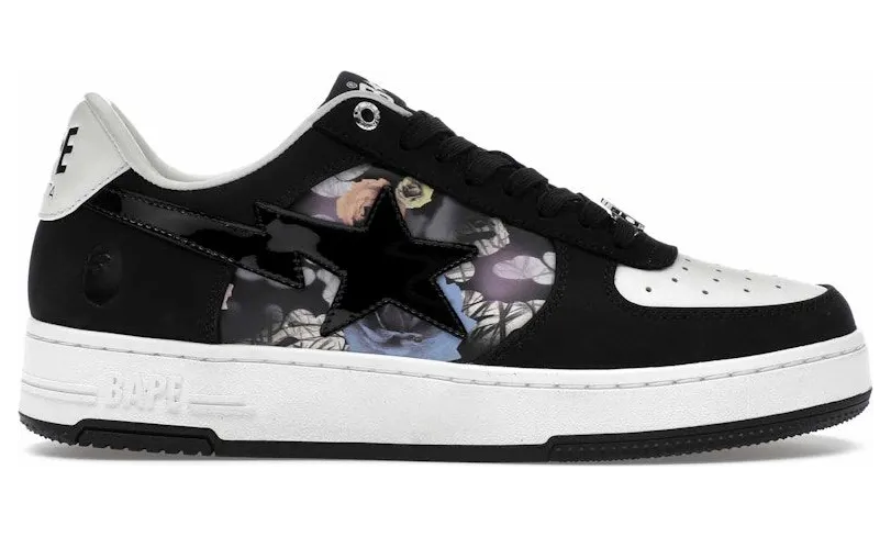 A Bathing Ape Bape Sta #2 Black Multi Roses (1K80191302-BLK)