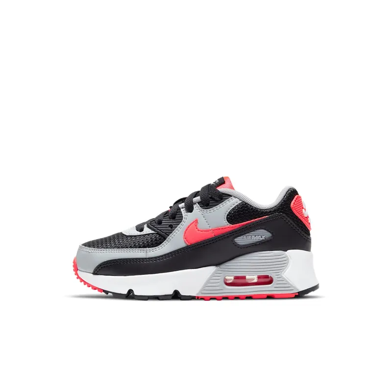 Nike Air Max 90 Black Radiant Red Wolf Grey (PS) “Black / White / Wolf Grey / Radiant Red” (CD6867-009)