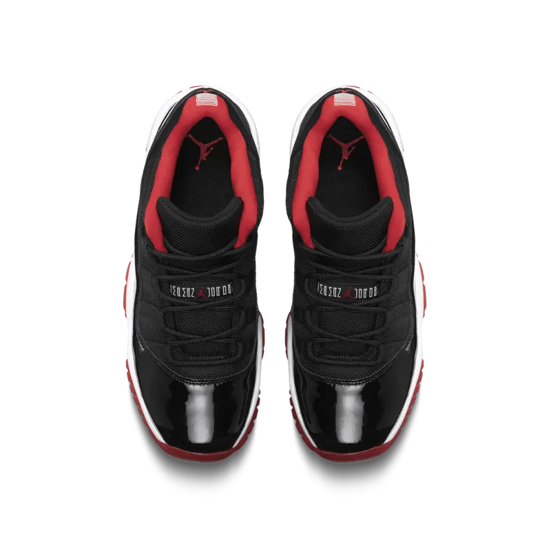 Jordan 11 Retro Low Bred (GS) Black/True Red-White (528896-012)