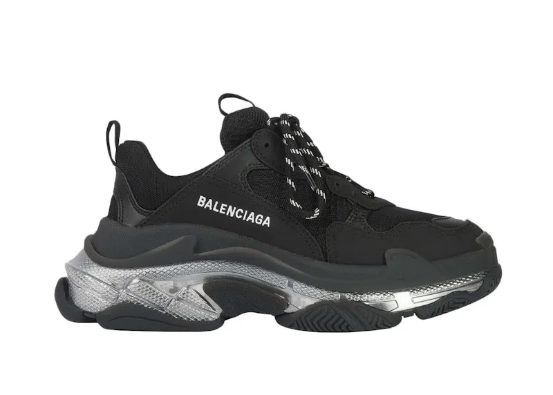 Balenciaga Triple S Clear Sole Black Ivory (W) (544351W2FB21001)