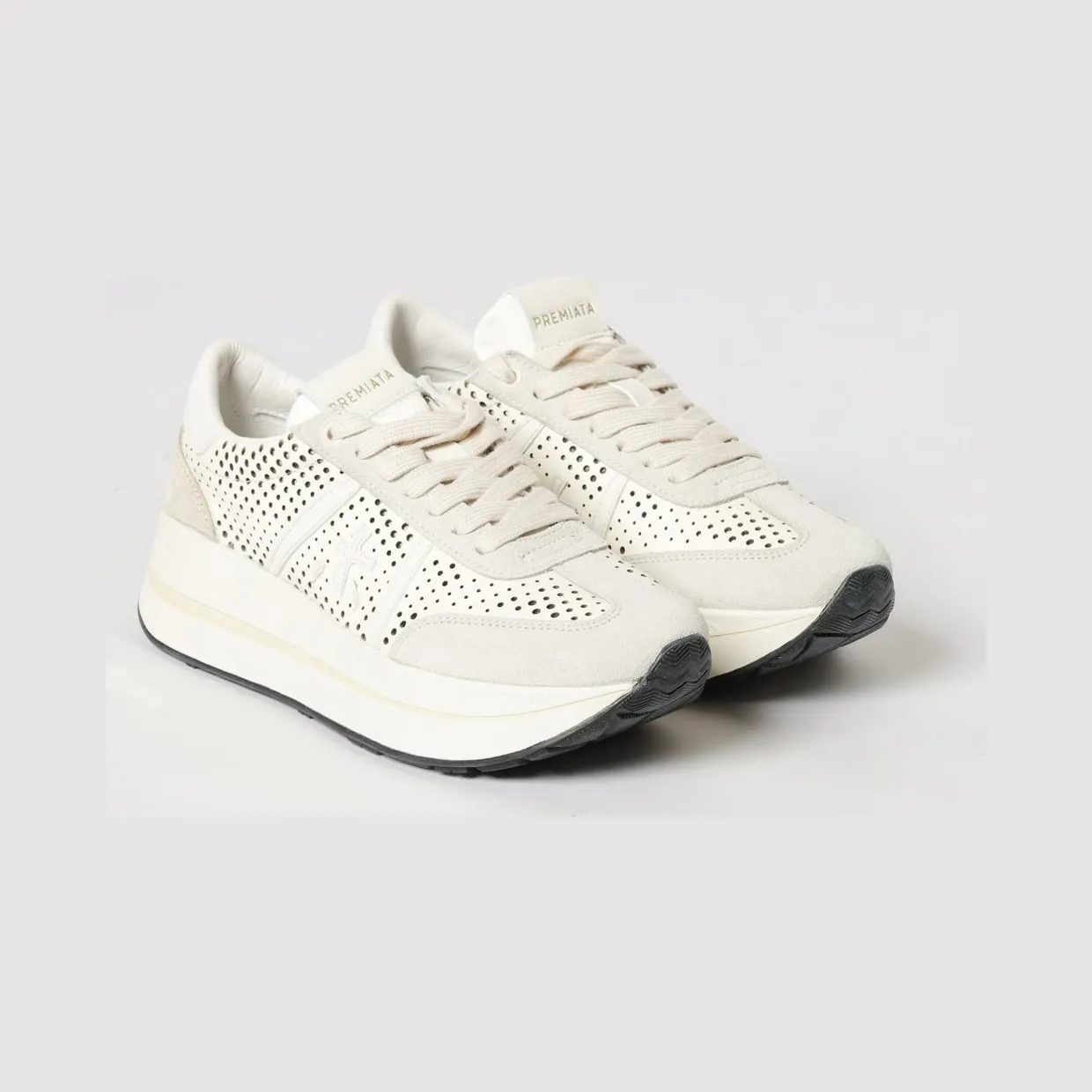 Premiata Leather Bethcoin Sneakers White 1 (BETHCOIN8171)