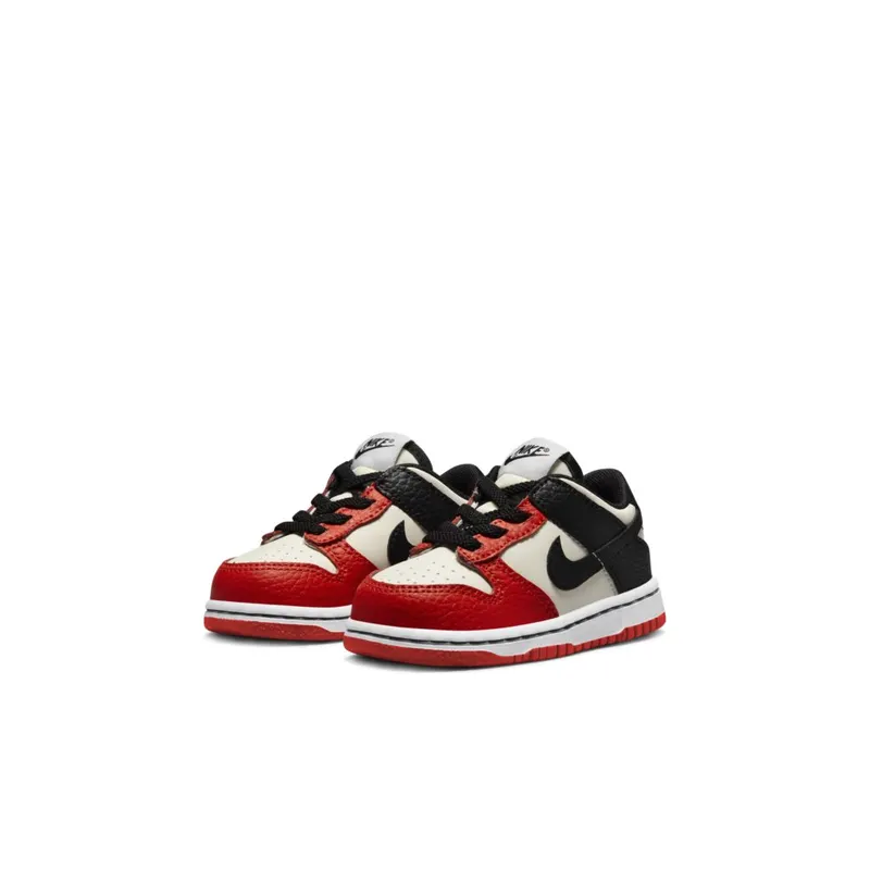 Nike Dunk Low EMB NBA 75th Anniversary Chicago (TD) – “Sail / Black / Black / Chile Red” (DC9562-100)