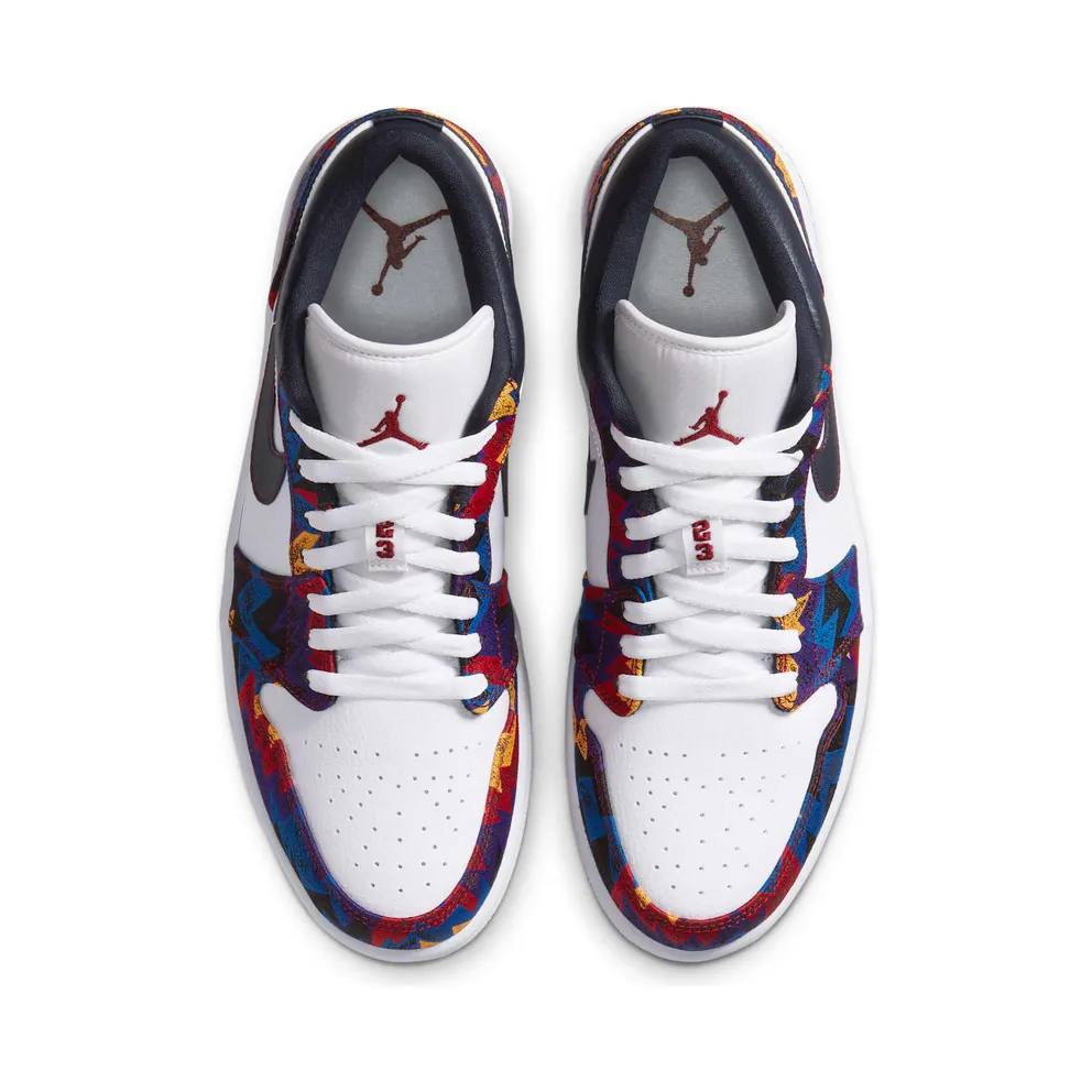 Jordan 1 Low Nothing But Net White/Dark Obsidian-Team Red (CZ8659-100)