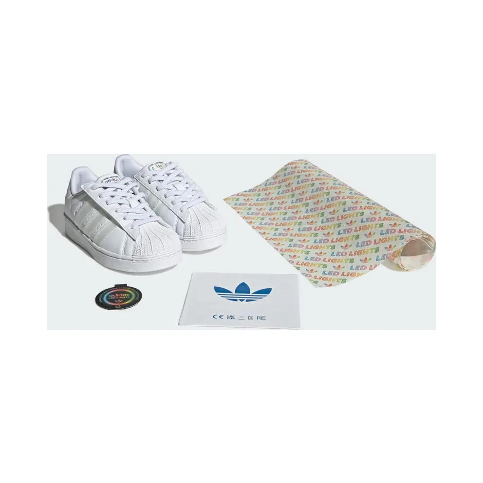 Adidas Superstar Led Lights Comfort Closure Elastic Lace Kids Cloud White / Cloud White / Cloud White (JQ6418)
