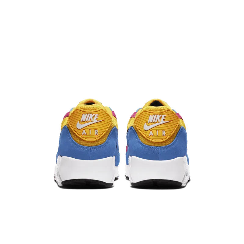 Nike Air Max 90 Multicolor Suede Yellow/Blue-White (CJ0612-700)