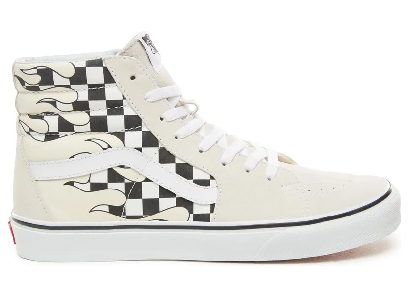Vans Sk8-Hi ‘Checkerboard Flame’ True White/Black (VN0A38GERX7)