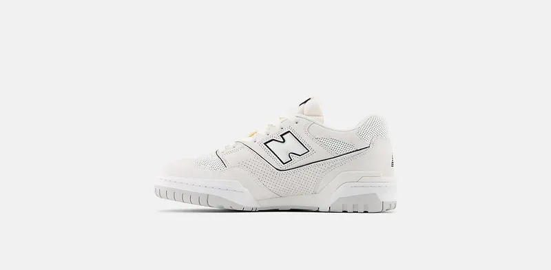 New Balance 550 White Perforated Leather Black (BB550PRB)