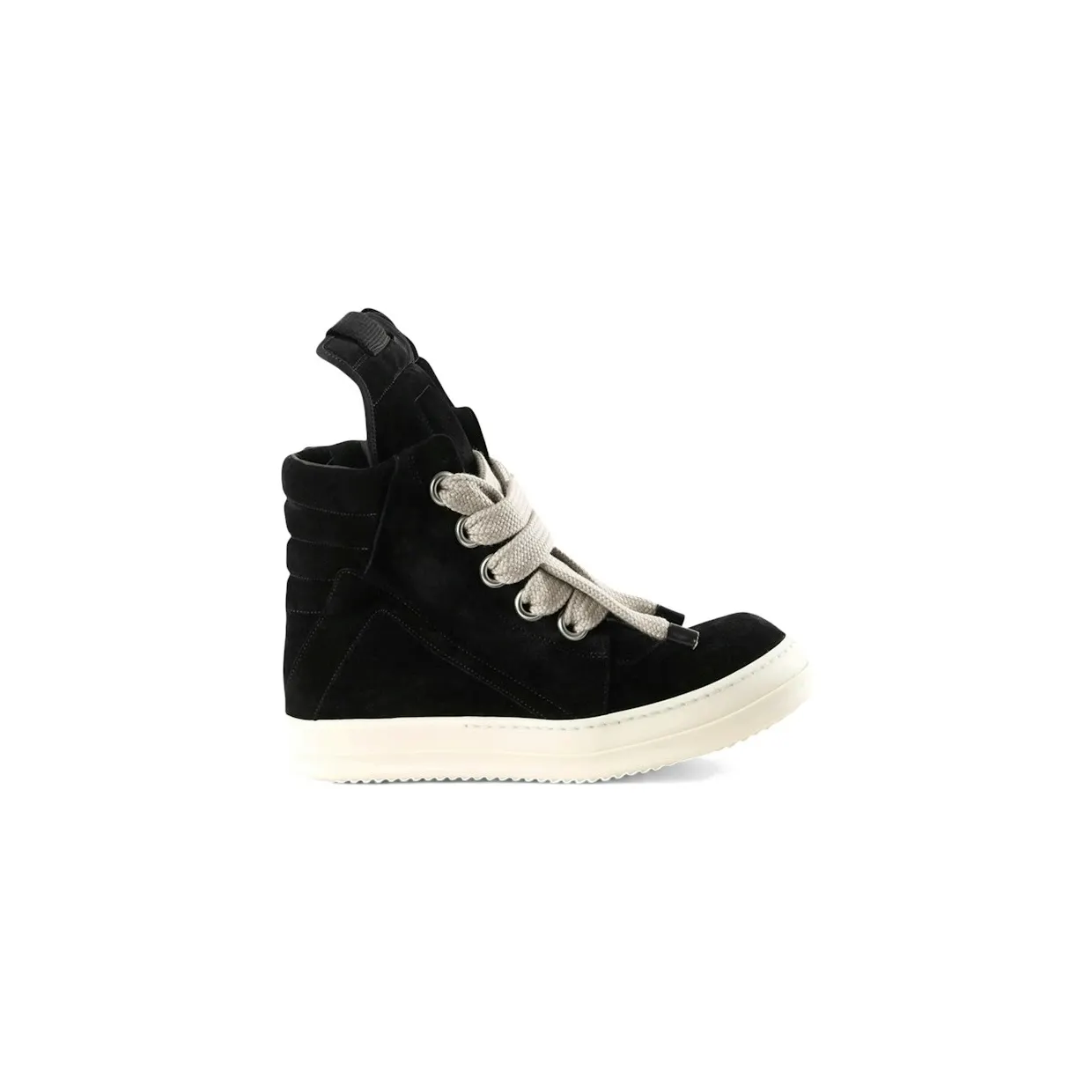 Rick Owens Jumbolace Geobasket High Black Milk (RU02F4898-LVSW2-991)