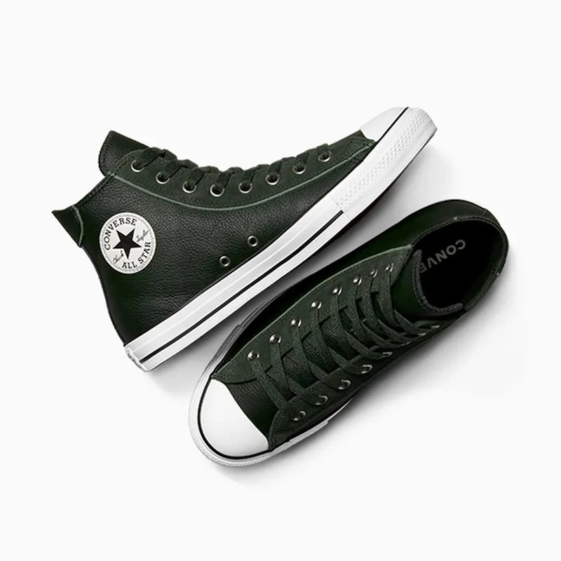Converse Chuck Taylor All Star Leather & Suede (Wide Width) Dense Canopy/Egret/Black (A14810C)