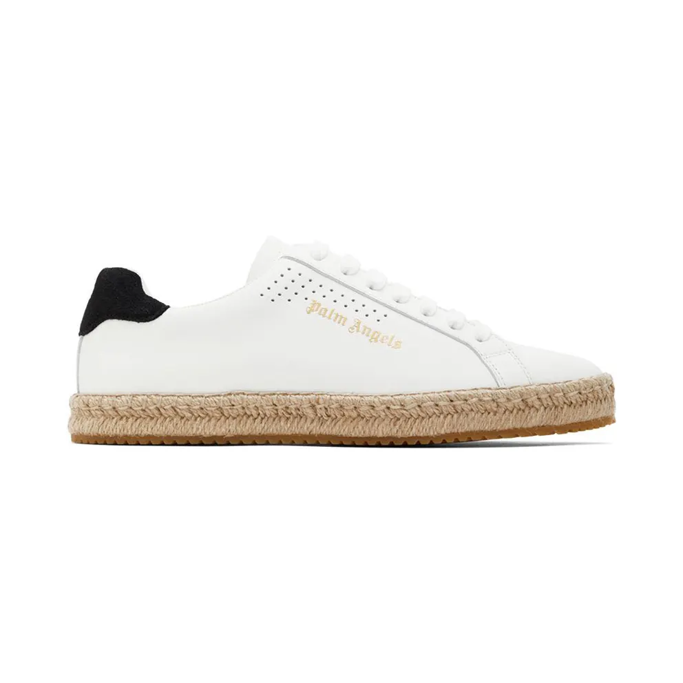 Palm Angels White Palm One Espadrille Sneakers (PMIB001S22LEA0010101)