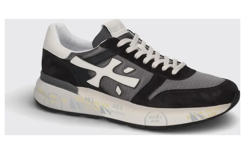 Premiata Mick Suede and Nylon Sneakers Black (MICK8085)