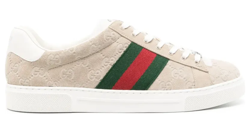 Gucci Ace Web sneakers – Beige (798652AADV9)