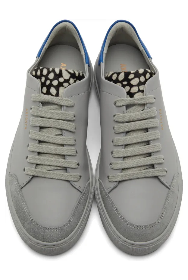 Axel Arigato Grey & Blue Clean 90 Triple Animal Sneakers (28676) (5)